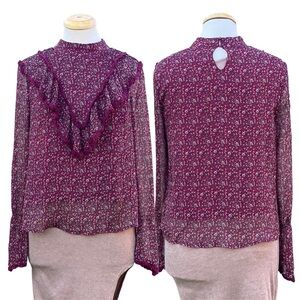 Floral bohemian blouse top|medium